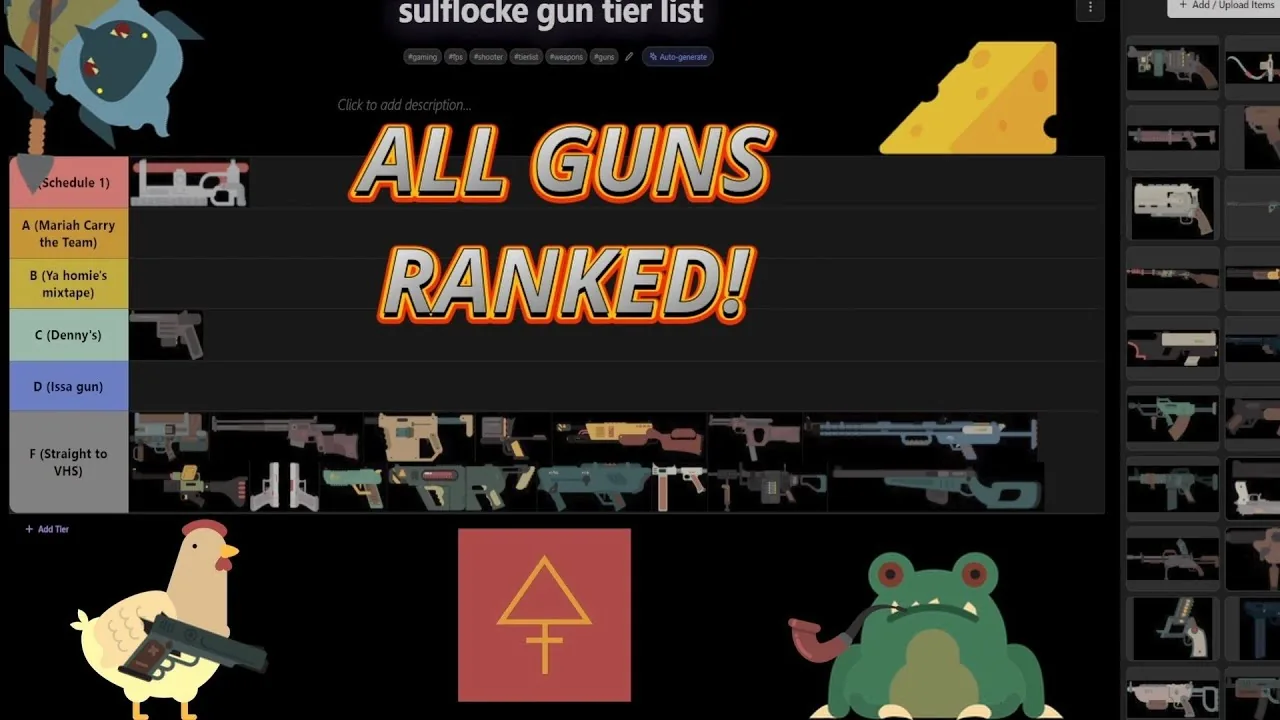 Sulfur Game Best Weapons Tier List and Top Firearms